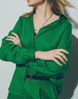 Chemise ample en coton vert