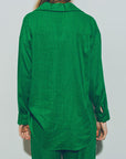 Chemise ample en coton vert
