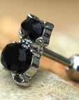 316L Stainless Steel Fancy Black Cat Cartilage Earring - Toi ‘n’ Moi Ltd