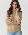 Turtleneck model 217392 Makadamia
