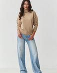 Turtleneck model 217392 Makadamia