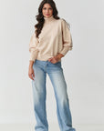 Turtleneck model 217393 Makadamia