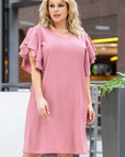 Plus size dress model 178521 Karko