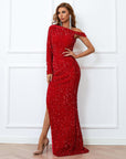Fiona Red One Shoulder Gown