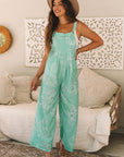 Salopette à jambe large imprimée Moonlight Jade
