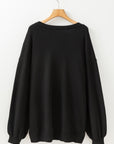 Black Tinsel Merry & Bright Round Neck Plus Size Sweater - Toi ‘n’ Moi Ltd