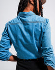 Denim Shirt in Mid Blue - Toi ‘n’ Moi Ltd