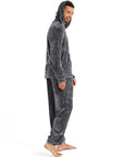 Snuggaroo Mens Soft Fleece Hooded Pjs Pyjama Bottoms Top Loungewear Set - Toi ‘n’ Moi Ltd
