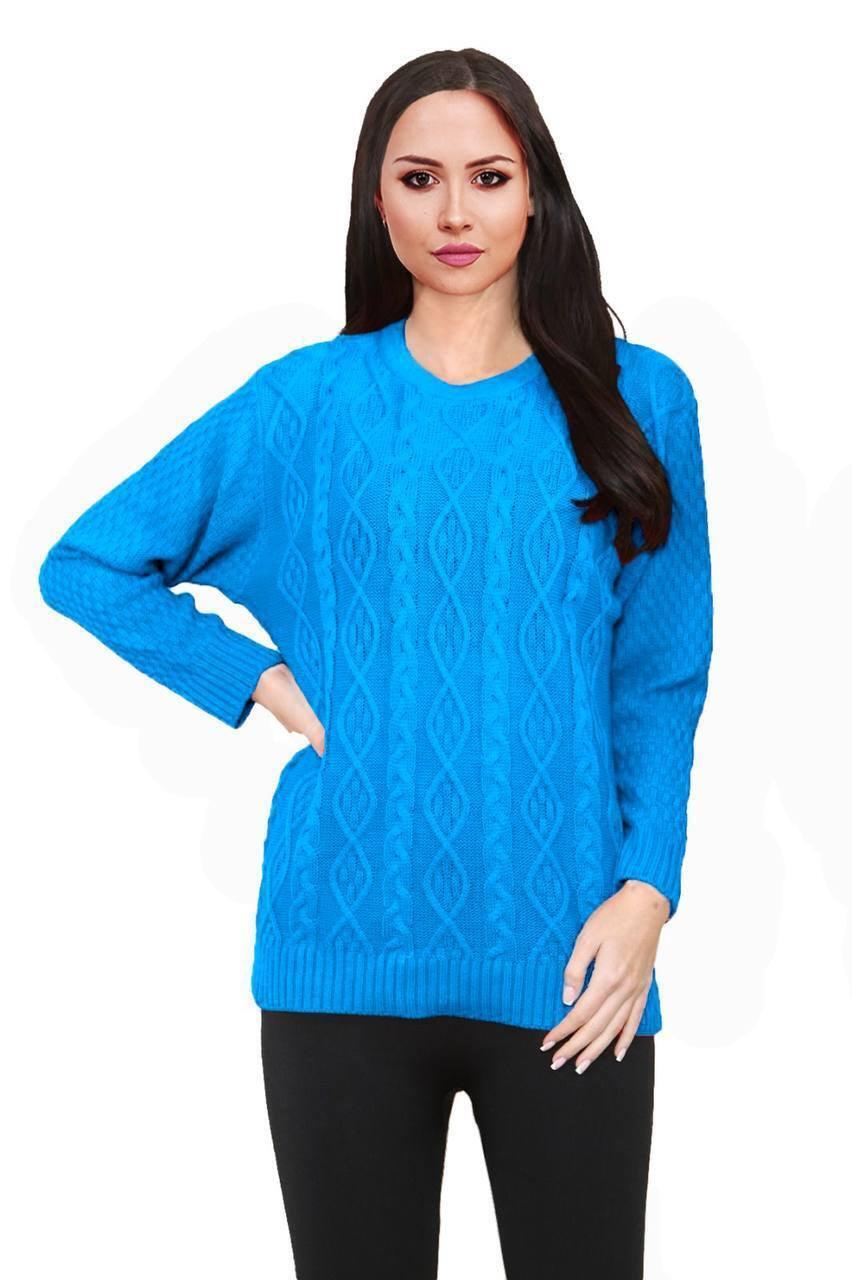 Women Long Sleeve Chunky Cable Knitted Crew Neck Winter Sweater Jumper Top - Toi ‘n’ Moi Ltd