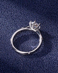 Crystal Stone Adjustable Ring 925 Sterling Silver Womens Girls Jewellery Gift UK - Toi ‘n’ Moi Ltd
