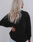 Black Tinsel Merry & Bright Round Neck Plus Size Sweater - Toi ‘n’ Moi Ltd