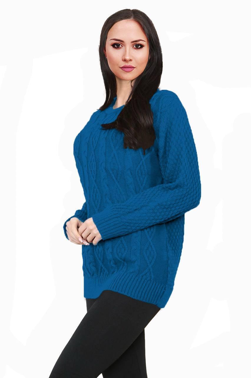 Women Long Sleeve Chunky Cable Knitted Crew Neck Winter Sweater Jumper Top - Toi ‘n’ Moi Ltd