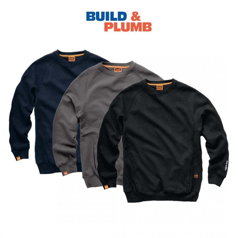 Scruffs Mens Trade Work Sweatshirt / Jumper - Pockets - S-XXL - Blue/Navy - Toi ‘n’ Moi Ltd