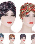 Stretch Turban Hats for Women - African Knot Headwraps Soft Pre Tied Bonnet Hair - Toi โnโ Moi Ltd