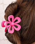 Camel Sweet Hollowed Flower Shape Claw Clip - Toi ‘n’ Moi Ltd