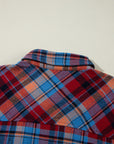 Red Plaid Print Loose Vintage Shirt