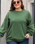 Black Loose Patchwork Crewneck Plus Size Sweatshirt - Toi ‘n’ Moi Ltd