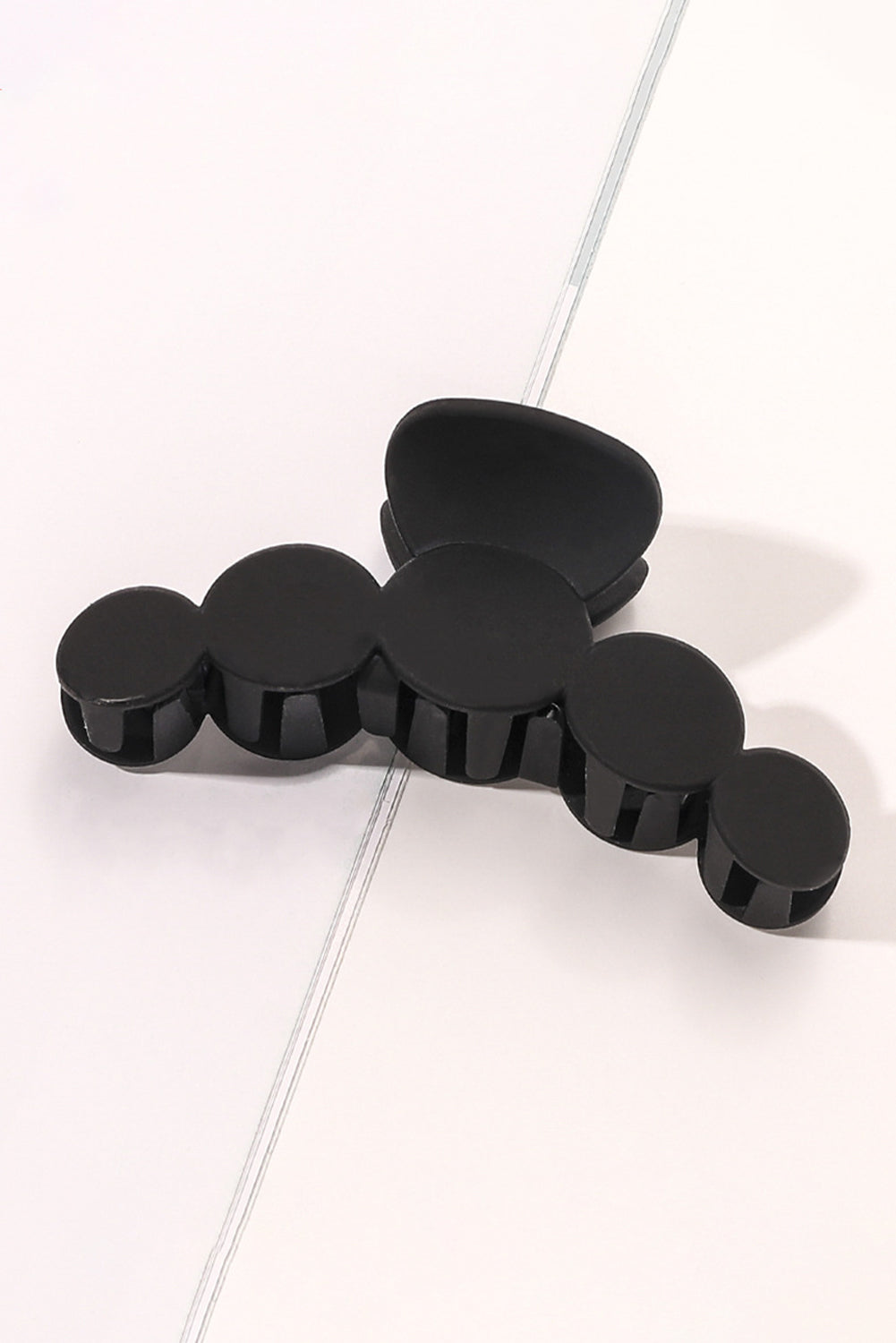 Black Minimalist Five Circles Frosted Hair Claw Clip - Toi ‘n’ Moi Ltd