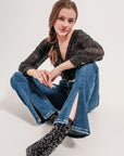 Flare Jeans With Split Hem