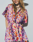 Floral Mini Dress in Multicolour