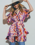 Floral Mini Dress in Multicolour