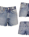 Womens Denim Shorts Hot Pants-0