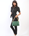 Collared V-Neckline Zip Up with Tie Belt Jumpsuit