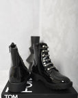 Lace Up Diamante Ankle Boots