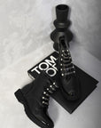 Lace Up Diamante Ankle Boots