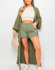 Chunky Knitted Balloon Sleeve Long Maxi Cardigan - Toi ‘n’ Moi Ltd