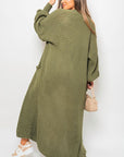 Chunky Knitted Balloon Sleeve Long Maxi Cardigan - Toi ‘n’ Moi Ltd