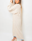 Chunky Knitted Balloon Sleeve Long Maxi Cardigan - Toi ‘n’ Moi Ltd