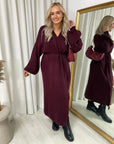 Knitted Long Sleeve Belted Cardigan