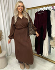 Knitted Long Sleeve Belted Cardigan