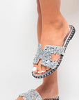 Embellished Slip On Sandals