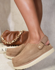Chunky Slingback Closed Toe Clogs