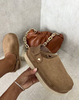 Chunky Slingback Closed Toe Clogs
