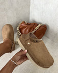 Chunky Slingback Closed Toe Clogs