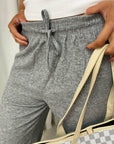Drawstring Elastic Waist Lounge Trouser