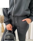 Zip Bomber Jacket and Trouser Co-ord Set