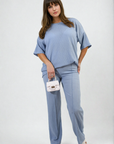 Cheesecloth Pattern Top and Trouser Co-ord Set - Toi ‘n’ Moi Ltd