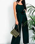 Faux Suede Gold Chain Shoulder Bag