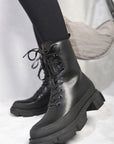 Chunky Platform Lace-Up Ankle Boots - Toi ‘n’ Moi Ltd