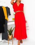 Pleated Maxi Dress