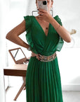 Pleated Maxi Dress
