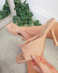 Faux Leather Textured Mule