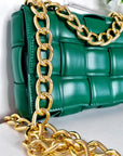 Woven Bag with Chain Strap