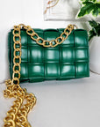 Woven Bag with Chain Strap