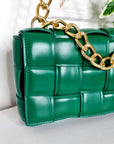 Woven Bag with Chain Strap