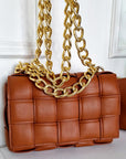 Woven Bag with Chain Strap